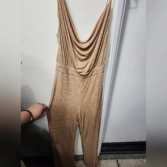 MISHA Moyra Jumpsuit in Khaki Size 4 Party Elegant Wedding Holiday - Picture 5 of 10